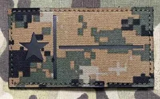 Action LaserCut Patch - Texas Flag - Medium - MARPAT Woodland - nášivka
