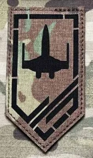 Ukrajina Military Velcro Patch 3rd Assault Brigade Unmanned Systems Battalion X Wing LaserCut - Multicam - nášivka
