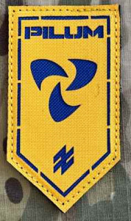 Ukrajina Military Velcro Patch 1st AZOV Corps - 41st Unmanned Systems Regiment “Pilum” - Unmanned Systems Battalion Special Forces “Taifun” LaserCut - Color - nášivka