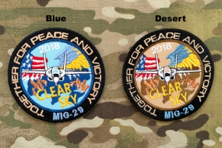 Ukrajina Military Patch Clear Sky 2018 Mig-29 nášivka
