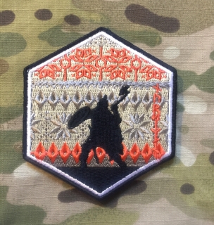 Ukrajina Velcro Patch Hexagon Viking Warrior 3 nášivka