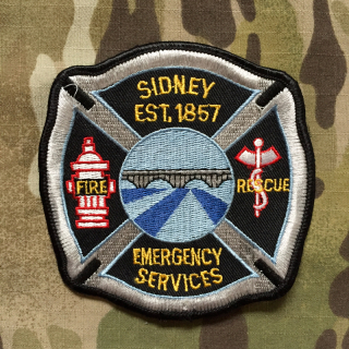 911Patches Sidney USA Fire Rescue Department Emergency Services Patch - nášivka