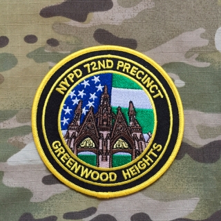 PoliceFirePatches USA NYPD 72nd Precinct Greenwood Heights Patch - nášivka