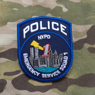 PoliceFirePatches USA NYPD Police Emergency Service Squad 1 Patch - nášivka