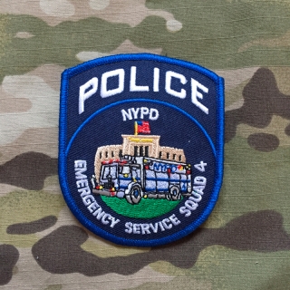 PoliceFirePatches USA NYPD Police Emergency Service Squad 4 Patch - nášivka