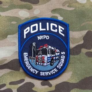 PoliceFirePatches USA NYPD Police Emergency Service Squad 5 Patch - nášivka