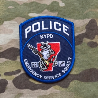 PoliceFirePatches USA NYPD Police Emergency Service Squad 7 Patch - nášivka