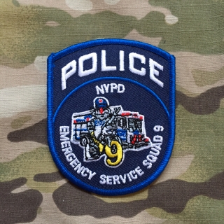 PoliceFirePatches USA NYPD Police Emergency Service Squad 9 Patch - nášivka