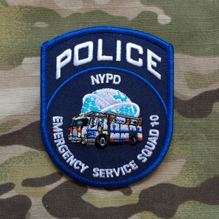 PoliceFirePatches USA NYPD Police Emergency Service Squad 10 Patch - nášivka