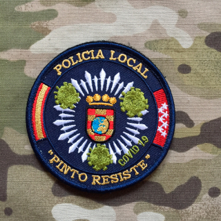 PoliceFirePatches Spain Policia Lokal - Pinto Resiste COVID-19 Patch - nášivka
