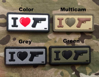 101inc I Love My Glock PVC Patch - nášivka
