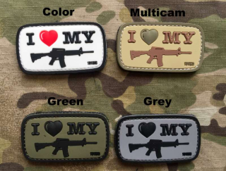 101inc I Love My M4 PVC Patch - nášivka
