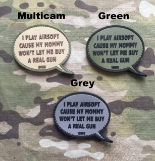101inc I Play Airsoft PVC Patch - nášivka