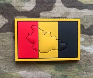 101inc Contour Flag Belgium PVC Patch - nášivka
