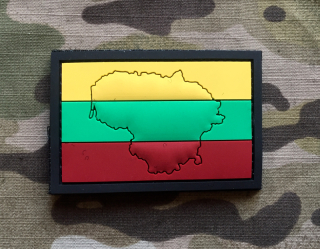101inc Contour Flag Lithunia PVC Patch - nášivka