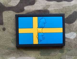 101inc Contour Flag Sweden PVC Patch - nášivka