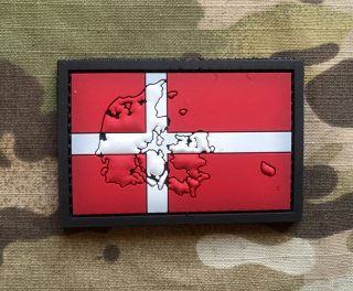 101inc Contour Flag Denmark PVC Patch - nášivka