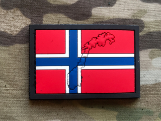101inc Contour Flag Norway PVC Patch - nášivka