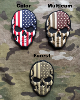 101inc Skull USA PVC Patch - nášivka