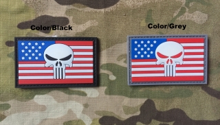 US Punisher Flag PVC Patch