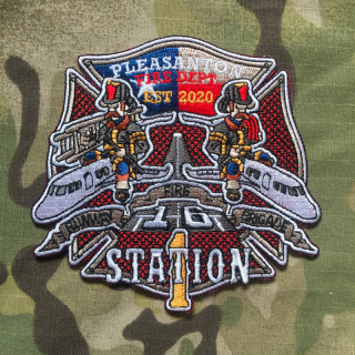 911Patches Pleasanton Fire Department Station 1 Patch - nášivka