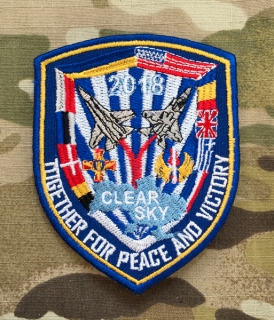 Ukrajina Military Patch Ukraina Air Force Clear Sky 2018 Together For Peace and Victory nášivka