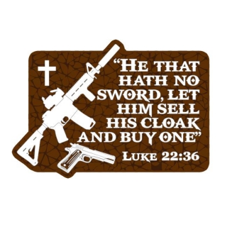 PATRIOT Stickers Luke 22:36 - samolepka