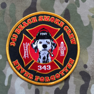 911Patches Pompano Beach Fire Department 343 Beach Smoke Crew Patch - nášivka