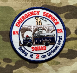PoliceFirePatches USA NYPD Police Emergency Service Squad Truck 2 Doing it an UPtown Beat - nášivka