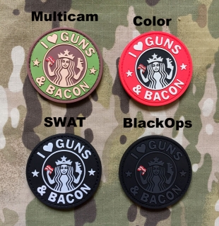 JTG I Love Guns and Bacon PVC Patch - nášivka