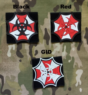 YJPF Umbrella Biohazard Logo PVC Patch - nášivka