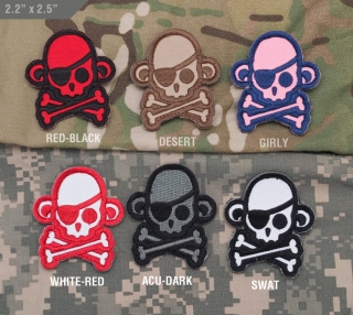 MSM SkullMonkey Pirate Patch - nášivka