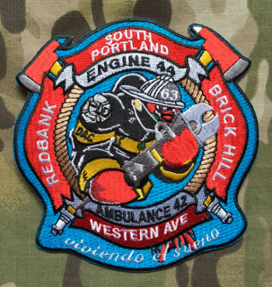 911Patches South Portland Fire Department Engine 44 Ambulance 42 Patch - nášivka