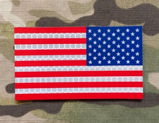 US Flag Infrared Patch - Color - Reverse - nášivka
