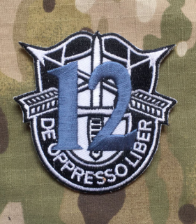 US Army 12th Special Forces Group De Oppresso Liber Patch - nášivka