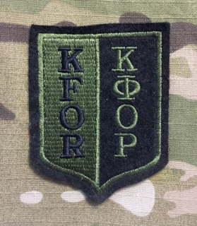 Ukrajina Military Patch KFOR - Olive - nášivka