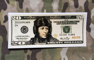 NoName Stickers Tactical Operator Jackson 20 Dollars - samolepka