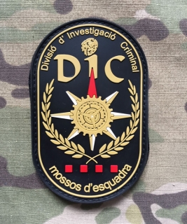 PoliceFirePatches Spain Mossos d'Esquadra - DIC Divisió d´Investigació Criminal PVC Patch - nášivka