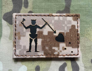 TF LaserCut Patch Blackbeard Flag Infra - AOR 1 - nášivka
