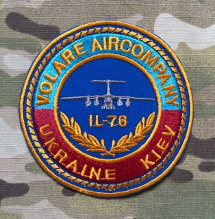 Ukrajina Military Patch Volare Aircompany IL-76 - nášivka
