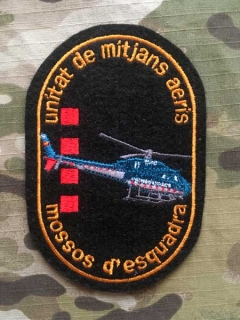 PoliceFirePatches Spain Mossos d'Esquadra - Unitat de Mitjans Aeris - nášivka