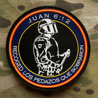 PoliceFirePatches Spain Policia Nacional Juan 6,12 Recoged Los Pedazos Que Sobraron - nášivka