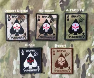 YJPF Bravo Punisher Ace Card Patch