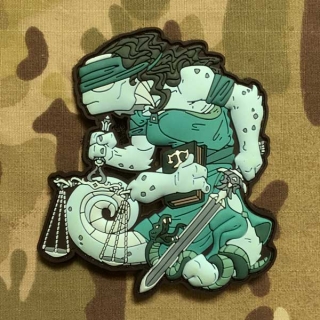MoralPatches Tactical Chameleon Legion Lady Justice Green PVC Patch - nášivka