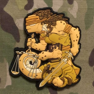 MoralPatches Tactical Chameleon Legion Lady Justice Cooper PVC Patch - nášivka