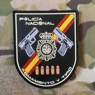 PoliceFirePatches Spain Policia Nacional Armamento y Tiro PVC Patch - nášivka