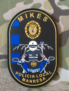 PoliceFirePatches Spain Policia Local - MIKES - Manresa PVC Patch - nášivka