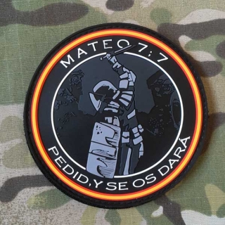 PoliceFirePatches Spain Policia Nacional Mateo 7:7 - Pedi, y se os Dará PVC patch - nášivka