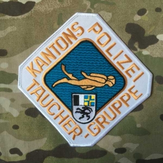 PoliceFirePatches Switzerland Kantons Polizei Grisons - Taucher-Gruppe - nášivka