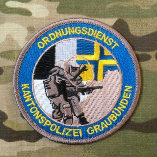 PoliceFirePatches Switzerland KantonsPolizei Graubunden - Ordnungsdienst - nášivka